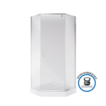 Душевой уголок Niagara Eco _0101422D 100х100 стекло прозрачное профиль хром глянцевый с поддоном